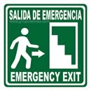 GS-103 SEÑALAMIENTO DE SALIDA DE EMERGENCIA ESCALERA BAJA DERECHA